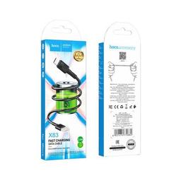 Дата кабель USB 2.0 AM to Micro 5P 1.0m 2.4A PVC X83 black HOCO (6931474770882)