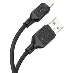 Дата кабель USB 2.0 AM to Micro 5P 1.0m Cool silicone X90 black HOCO (6931474788429)