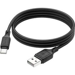 Дата кабель USB-C to USB-C 1.0m Cool silicone X90 black HOCO (6931474788443)