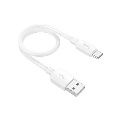 Дата кабель USB 2.0 AM to USB-C 0.25m Hyper 27W X96 white HOCO (6942007609418)