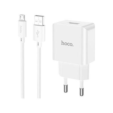 Зарядний пристрій HOCO C106A Leisure USB + cable USB to Micro 5P 10.5W White (6931474783905)