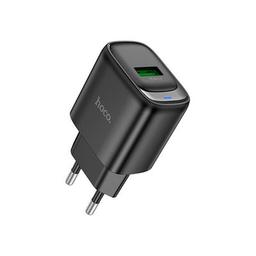 Зарядний пристрій HOCO C140A Smart USB QC3.0 Black (6942007627788)