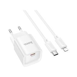 Зарядний пристрій HOCO C146A Charm USB-C PD20W + cable USB-C to Lightning White (6942007630252)
