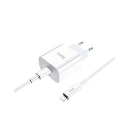 Зарядное устройство HOCO C76A Plus Speed Source USB-C PD20W + cable USB-C to Lightning White (6931474746924)
