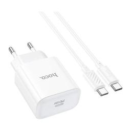 Зарядний пристрій HOCO C76A Pro Majestic USB-C PD30W + cable USB-C to USB-C White (6942007616324)