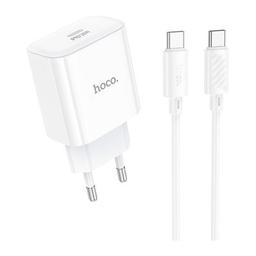 Зарядний пристрій HOCO C76A Pro Majestic USB-C PD30W + cable USB-C to USB-C White (6942007616324)