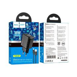 Зарядное устройство HOCO CS21A Rich USB QC3.0 + cable USB to Micro 5P Black (6942007609890)