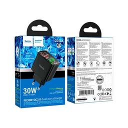 Зарядное устройство HOCO CS42A Smart 1xUSB-C PD30W + 1xUSB QC3.0 Black (6942007620765)