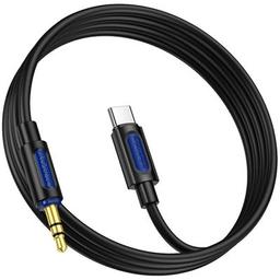 Кабель мультимедийный USB-C to 3.5mm M 1.0m silicone black BOROFONE (6941991114410)
