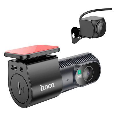 Відеореєстратор HOCO DV8 2K display hidden driving recorder with rear camera Black (6942007623384)