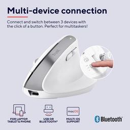 Мышка Trust Bayo+ Ergonomic Wireless/Bluetooth White (25399)