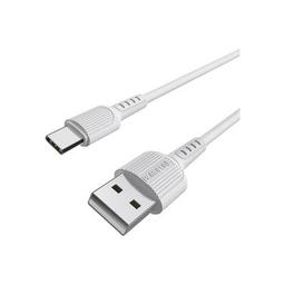 Дата кабель USB 2.0 AM to USB-C 1.0m 2A PVC BX16 white BOROFONE (6957531099468)