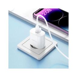 Зарядное устройство BOROFONE BA82A Platinum USB-C PD25W + cable USB-C to USB-C White (6941991112270)