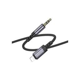 Кабель мультимедійний Lightning to 3.5mm M 1.0m grey BOROFONE (6941991118975)