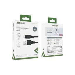 Дата кабель USB 2.0 AM to Micro 5P 1.2m 2.4A TPE C3-09 black Acefast (6974316280880)