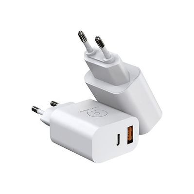 Зарядний пристрій WUW C172 1xUSB-C PD20W + 1xUSB QC3.0 18W White (с172W)