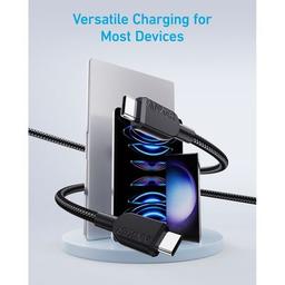 Дата кабель USB-C to USB-C 0.9m 240W nylon 310 black Anker (A81D5H11)