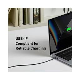 Дата кабель USB-C to USB-C 0.9m 140W bio-nylon 544 black Anker (A80F5H11)