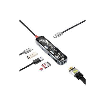 Концентратор Promate USB-C 7-in-1 Promate transhub-lite (transhub-lite)