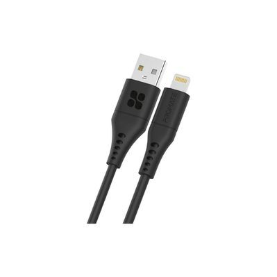 Дата кабель USB 2.0 AM to Lightning 1.2m 2.4A PowerLink-Ai120 black Promate (powerlink-ai120.black)