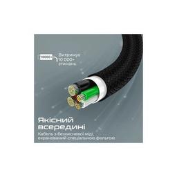 Дата кабель USB-C to USB-C 2.0m 3A xCord-CC200 black Promate (xcord-cc200.black)