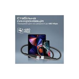 Дата кабель USB-C to USB-C 2.0m 3A xCord-CC200 black Promate (xcord-cc200.black)