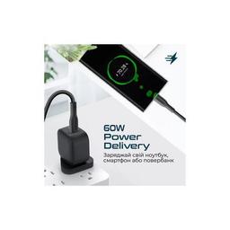 Дата кабель USB-C to USB-C 2.0m 3A xCord-CC200 black Promate (xcord-cc200.black)