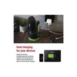 Зарядний пристрій EMOS V02B15 1xUSB-A + 1xUSB-C 15W GaN (V02B15)