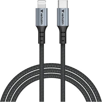 Дата кабель USB-C to Lightning 1.2m black Verbatim (31844)