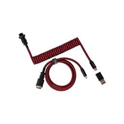 Дата кабель USB 2.0 AM to USB-C 1.08m Premium Coiled Aviator Straight red Keychron (CAB2_KEYCHRON)