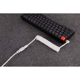 Дата кабель USB-C + USB A to USB-C 1.36m Coiled Angled Aviator white Keychron (CAB9_KEYCHRON)
