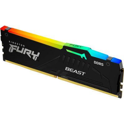 Модуль пам'яті для комп'ютера DDR5 64GB (2x32GB) 5600 MHz Beast RGB EXPO Black Kingston Fury (ex.HyperX) (KF556C40BBA-64)