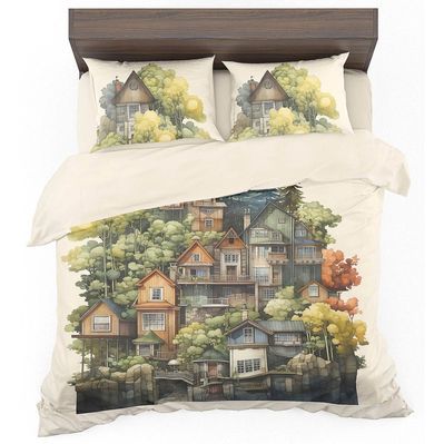 Постільна білизна Home Line Хатки, бязь, полуторний (184468)