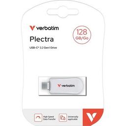USB флеш накопитель Verbatim 128GB Plectra White USB-C (30229)