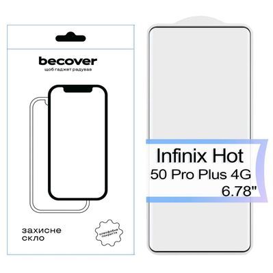 Скло захисне BeCover EDGE Infinix Hot 50 Pro Plus 4G Black (713582)