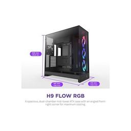 Корпус NZXT H9 Flow RGB Dual-Chamber All Black (CM-H92FB-R1)