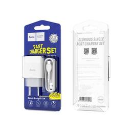 Зарядное устройство HOCO C72A USB + cable USB to USB-C 10.5W White (Hoco C72AW/Tc)