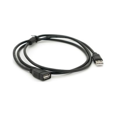 Дата кабель USB 2.0 AM/AF 1.5m ferrite black Voltronic (YT-AM/AF-1.5B)