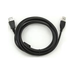 Дата кабель USB 2.0 AM/AF 3.0m ferrite black Voltronic (YT-AM/AF-3.0B)