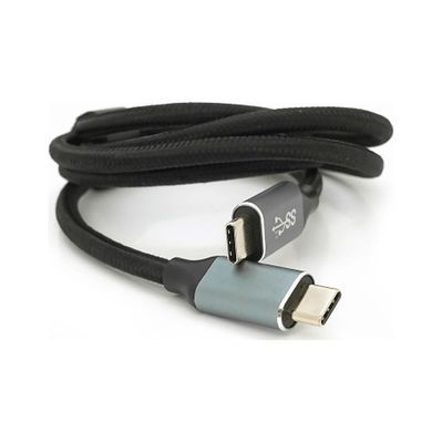 Дата кабель USB-C to USB-C 1.0m USB 3.2 Gen2 100W 10Gbps 4K60Hz black Voltronic (YT-TC-TC-B-1m)
