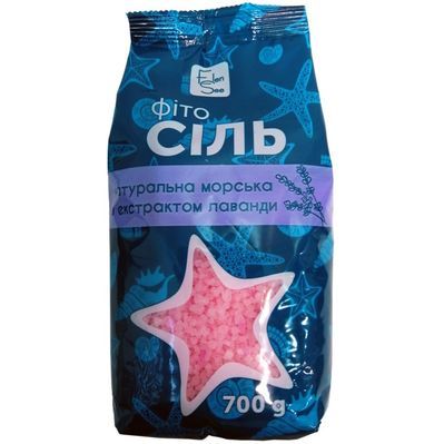 Сіль для ванн ElenSee Натуральна морська з екстрактом лаванди 700 г (4820098542543)