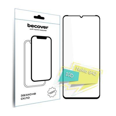 Стекло защитное BeCover Nokia G42 10D Black (711555)