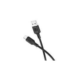 Дата кабель USB 2.0 AM to Micro 5P 1.0m silicone black BOROFONE (6941991115417)