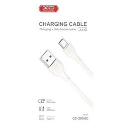 Дата кабель USB 2.0 AM to USB-C 2.0m 2.1A XO (CB-200UC)