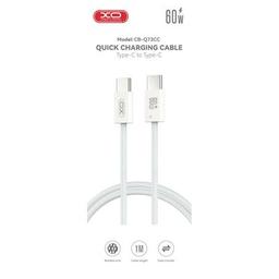 Дата кабель USB-C to USB-C 1.0m 60W white XO (CB-Q73CC)