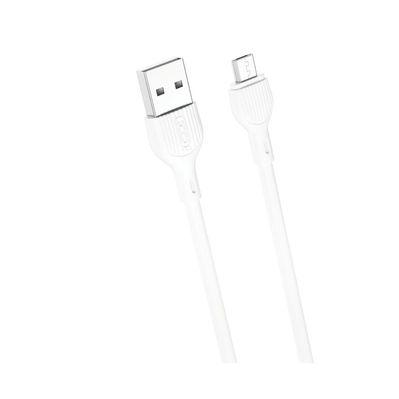 Дата кабель USB 2.0 AM to Micro 5P 1.0m 2.1A white XO (NB200-M-WH)