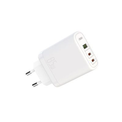 Зарядний пристрій XO 2xUSB-C PD65W + 1xUSB 45W white (СE04-WH)