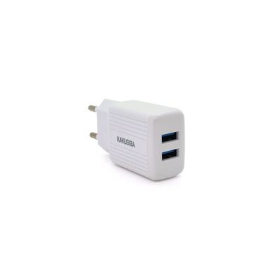 Зарядний пристрій KAKUSIGA 2xUSB 2.4A 12W white (KSC-368 DILANG)