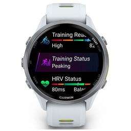 Смарт-годинник Garmin Forerunner 970, Whitestone/Amp Yellow, GPS (010-02969-11)