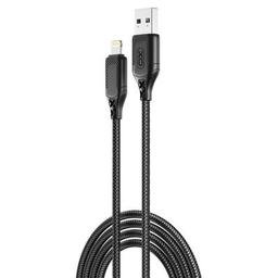 Дата кабель USB 2.0 AM to Lightning 1.0m braided black XO (NB235_L_Black)